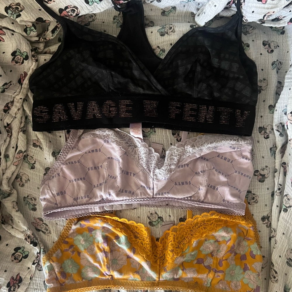Savage X Fenty Bralette Set of 3, Mediums